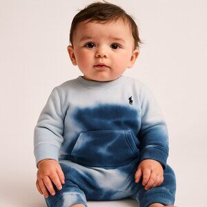 Polo Ralph Lauren baby boy Tie-Dye Fleece Coverall size 3 months $50 tag New Tag